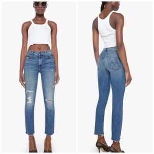 MOTHER " The Mid Rise Dazzler Ankle Fray" Jeans Size 32